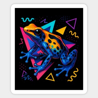 Retro Neon Dart Frog Magnet